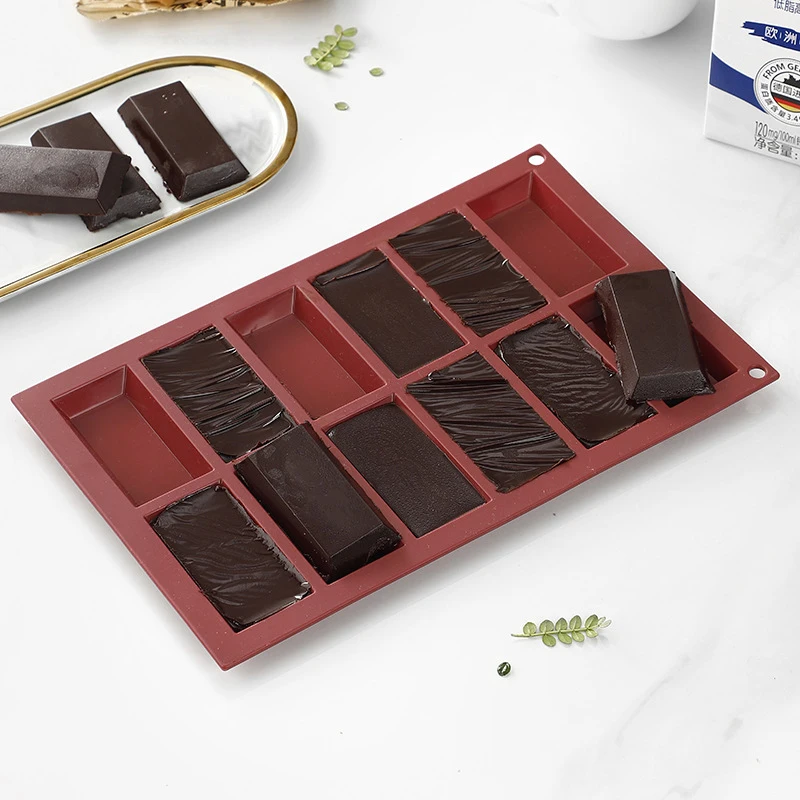 Силиконовая Форма Для Выпечки Прямоугольная 12-полосная Шоколадных Конфет