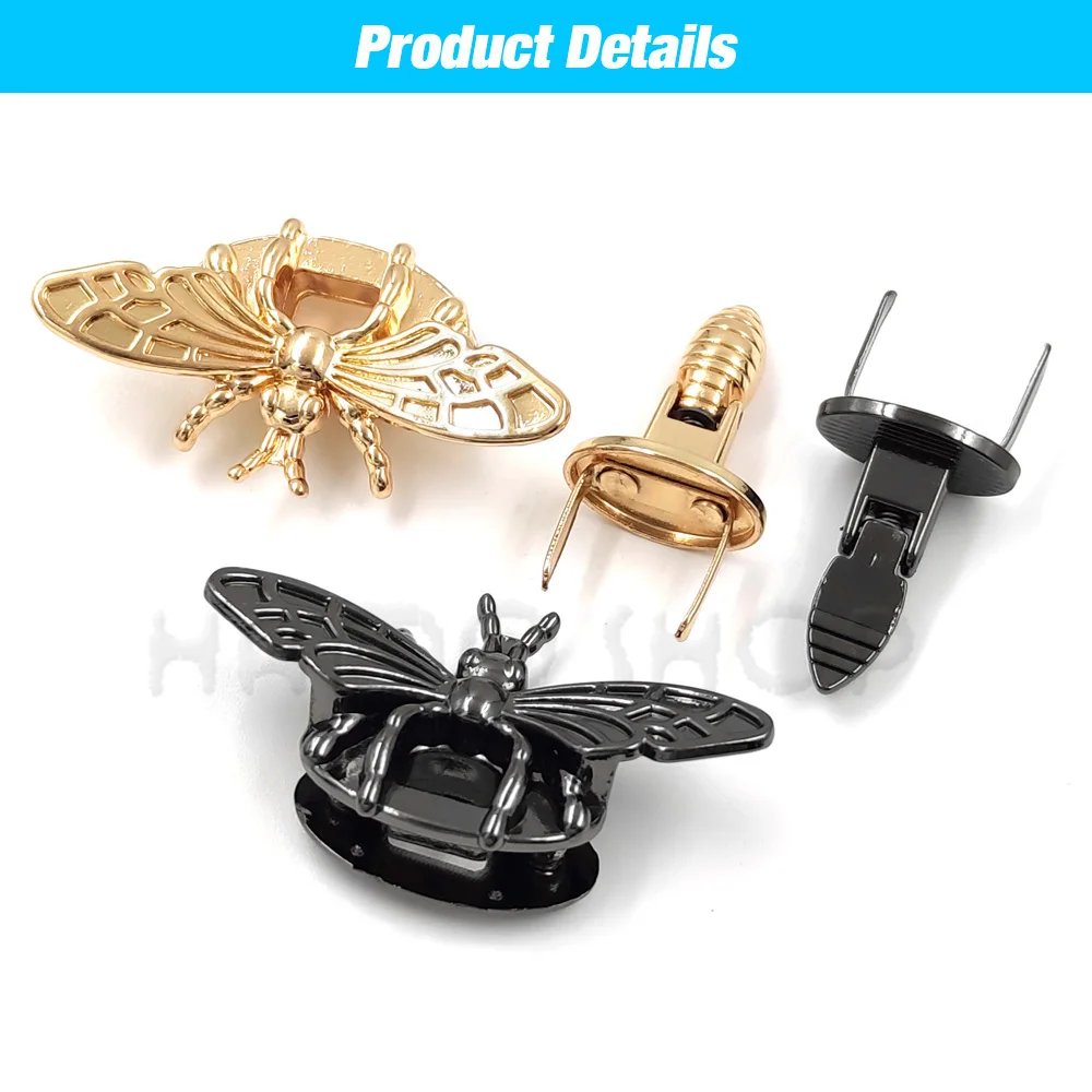 1 P металлическая форма пчелы поворотный замок ретро модная сумка застежка