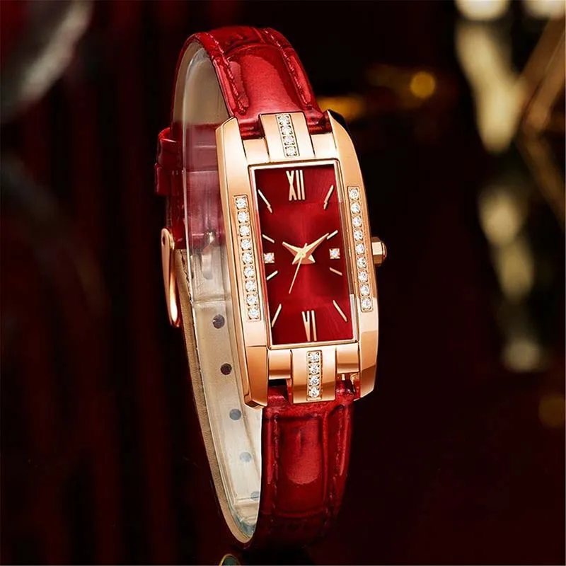 Diamond Inlay And Multi-color Strap Options Enhance Fashion Appeal. This High-End Versatile Women Quartz Watch Will Be Highly