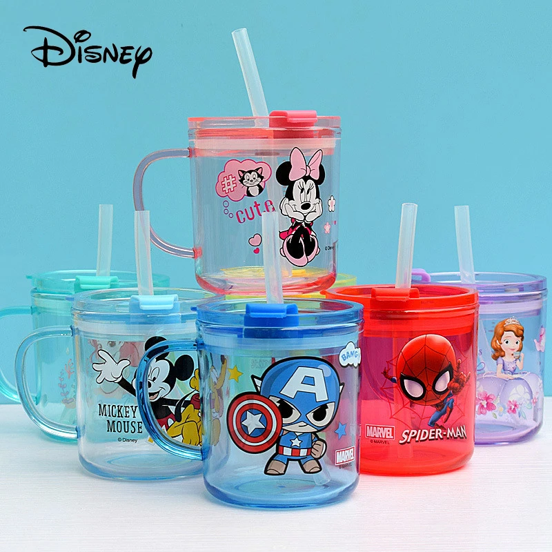 Disney Princess Sippy Cup Kids Milk Bottle Mermaid Sofia Mic