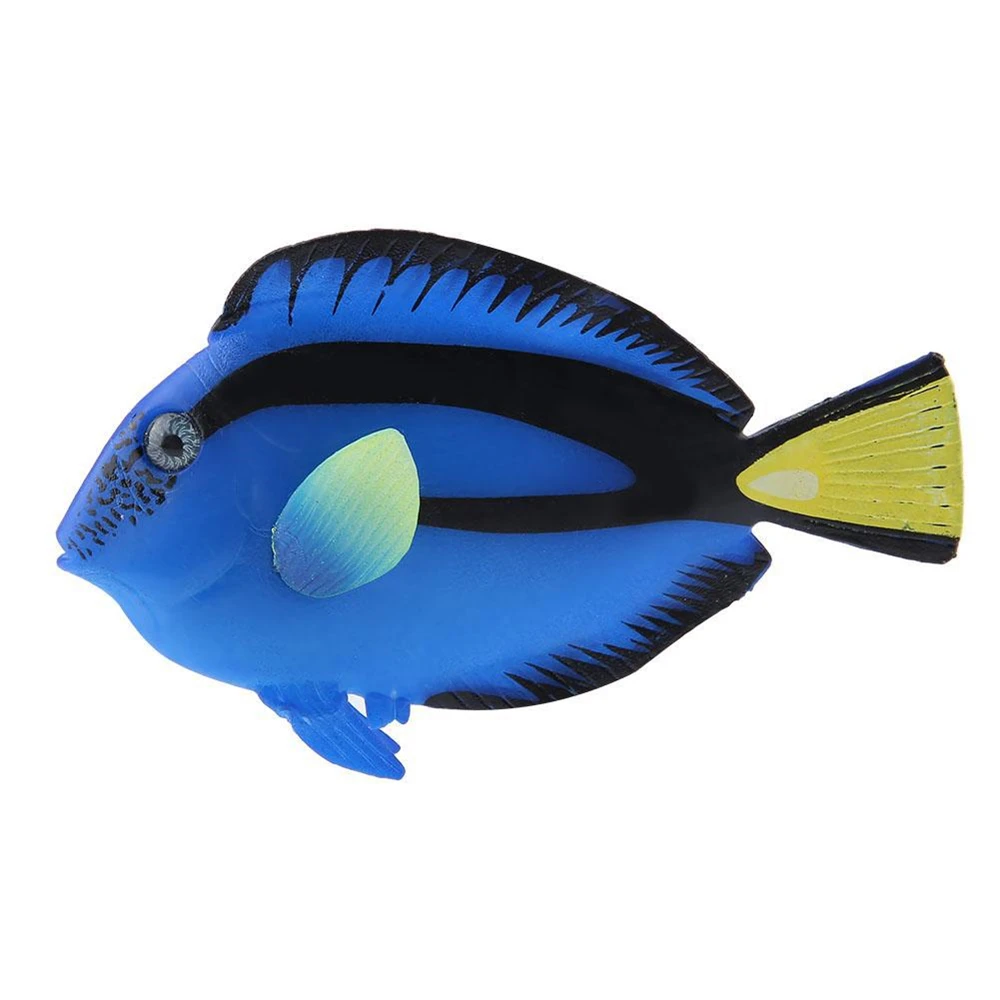 Silicone Aquarium Artificial Goldfish Luminous Fish Aquatic Landscape Glow In Dark Underwater Tank Decoration |