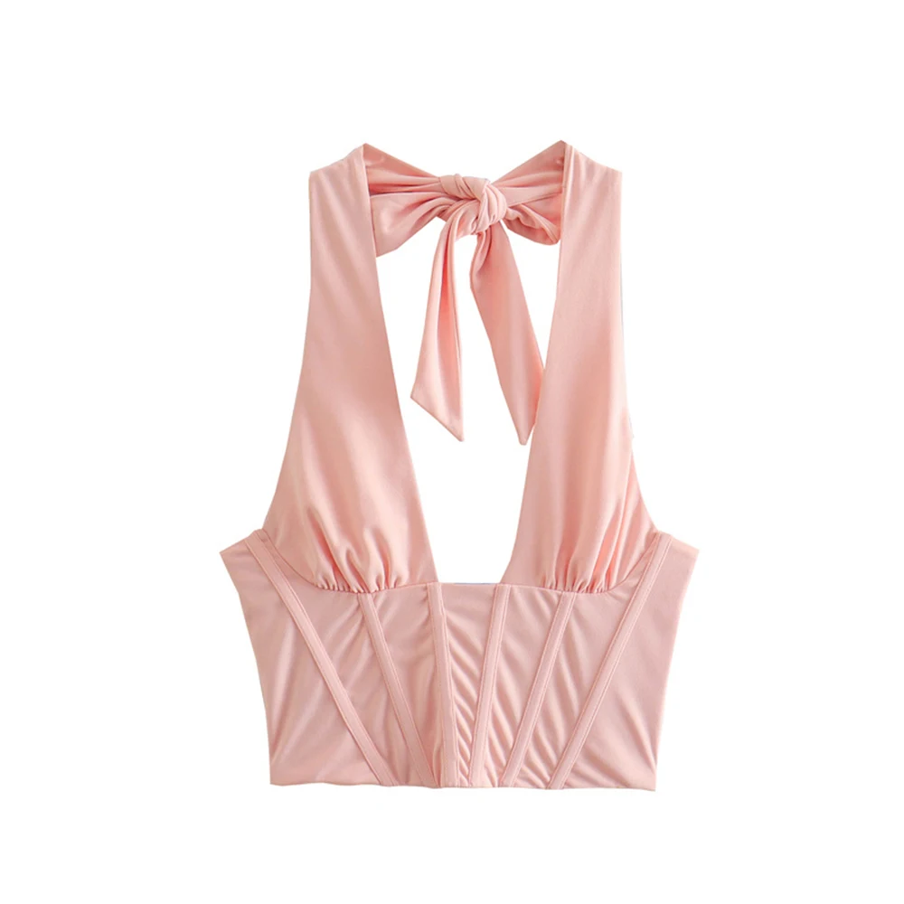 

Летнее Новое модное пикантное розовое облегающее корсет PB & ZA2022, короткое пальто