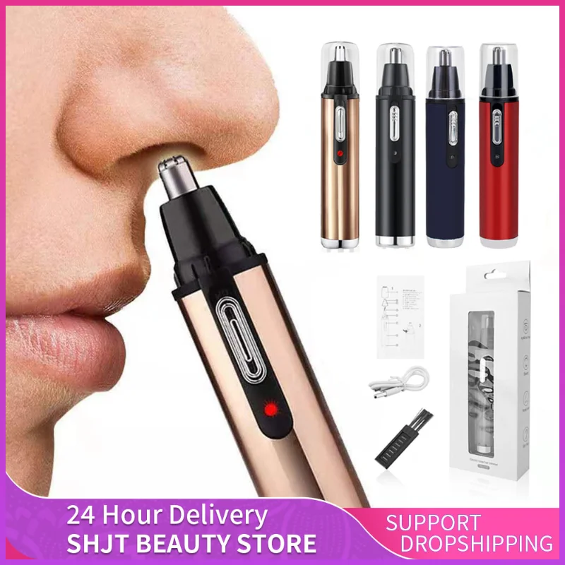 Electric Nose Hair Trimmer Men's Nose and Ear Remover USB Re