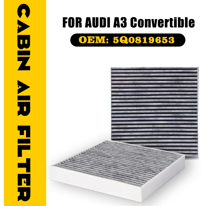 Автомобильный воздушный фильтр с активированным углем для Audi A3 Convertible 8V7 8VE 2013-2020