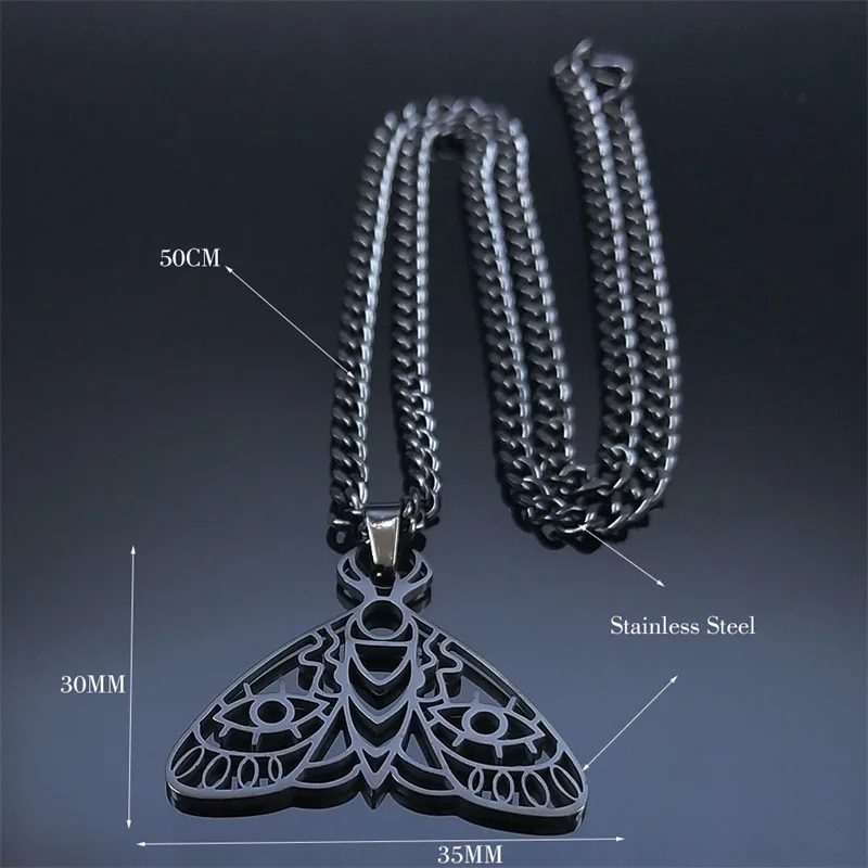 Готическое ожерелье с подвеской смерть моли Lovely FAJA