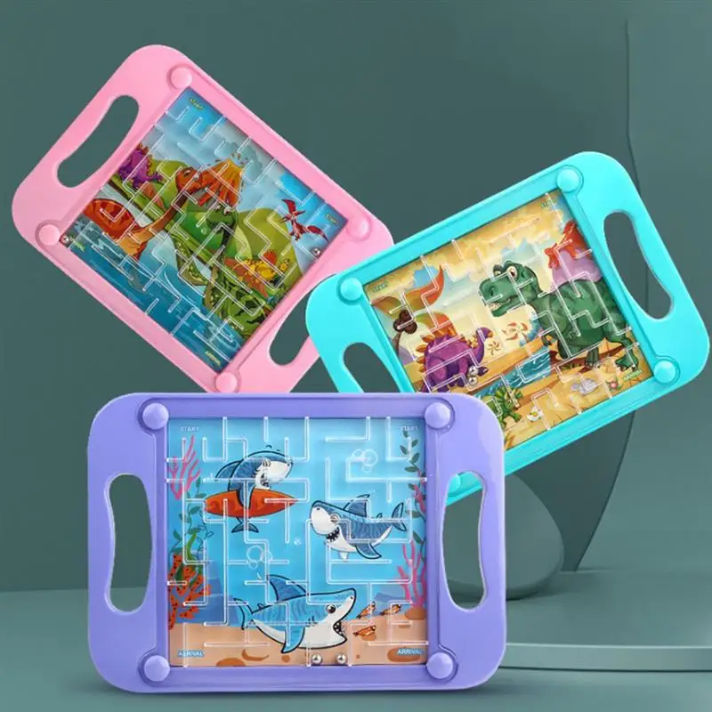 

Cartoon 3D Palm Maze Game Toy Balance Ball Patience Games Puzzle Toy Handheld Rolling Ball Maze Game For Kids Educational Toys