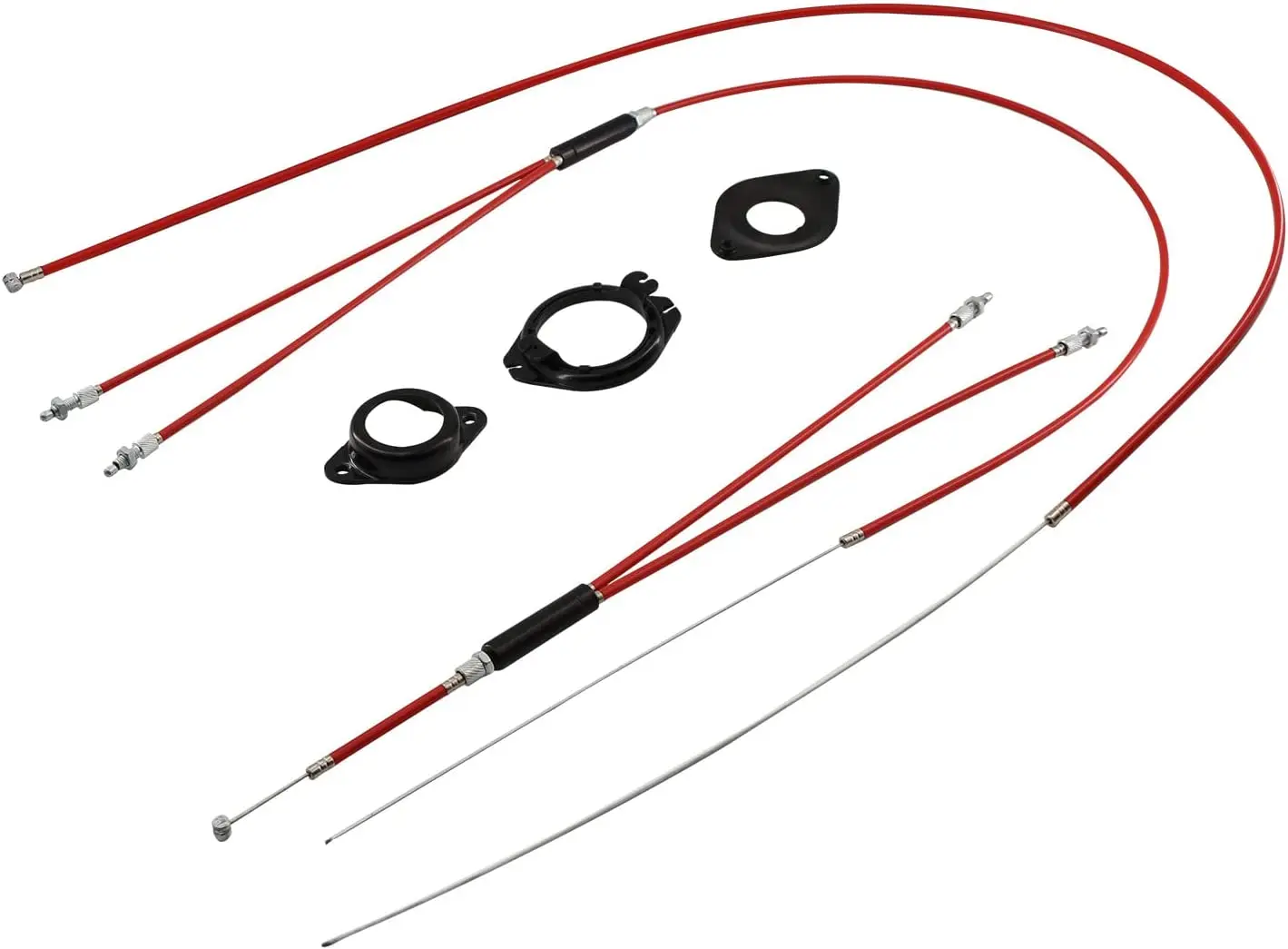 BMX Bike Brake Cable Set Gyro Brake Cables Front and Rear Brake Set Bicycle Brake Cable Housing with Spinner Rotor Bike Replacem