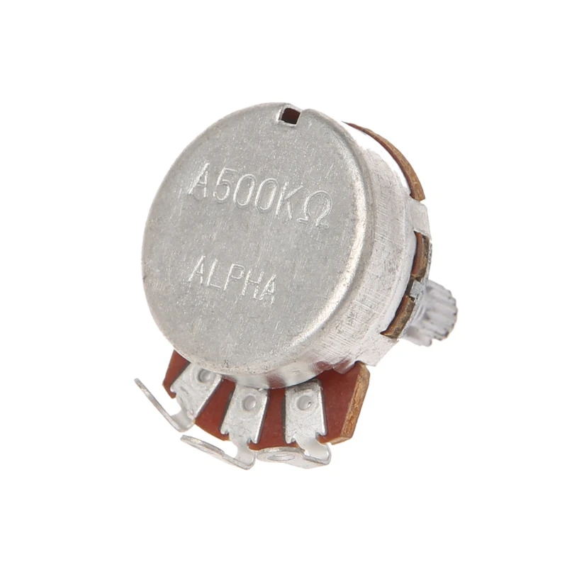 

A500K Potentiometer Splined Pot Electric Guitar Bass Effect Amp Tone Volume Shaf D5QD