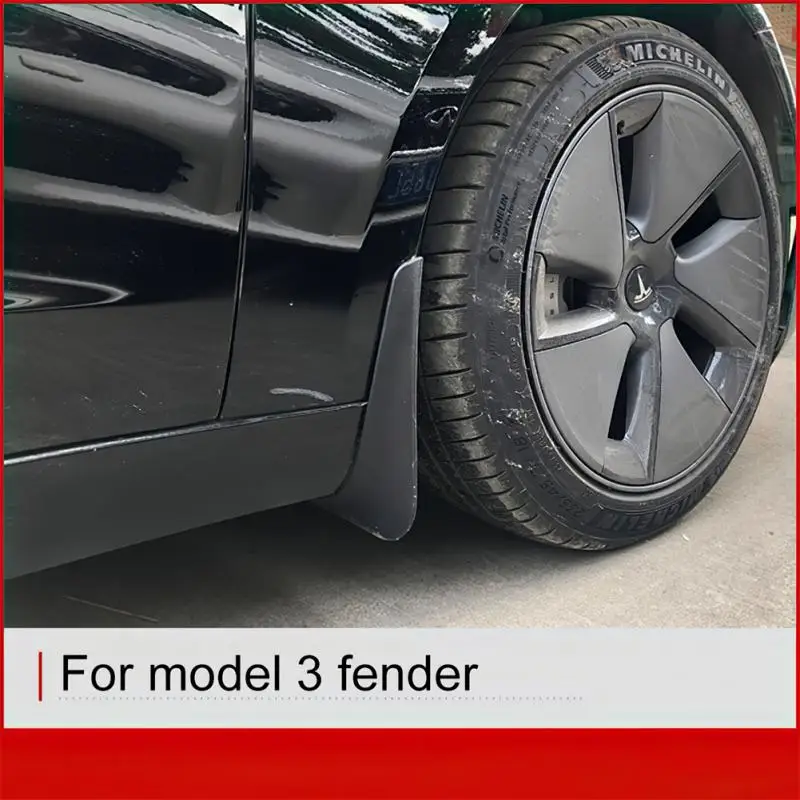

2022 Car Mud Flaps Mudguards Splash Guards Fender Matte Black Carbon Fiber High Quality Mud Guard For Tesla Model 3 2021