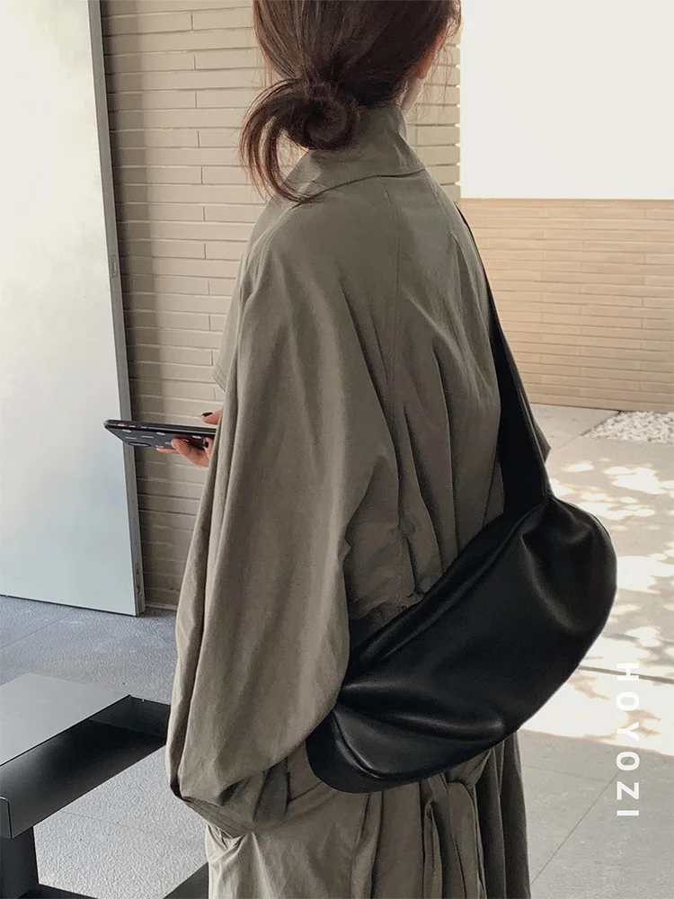

Korean Ins Dumpling Underarm Bag Soft Pu Leather Ladies Handbag Female Shoulder Shopper Bag Simple Crossbody Bag Causal Tote