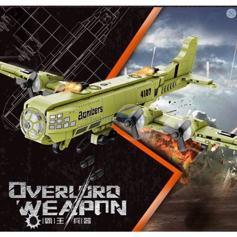 B29 боевой робот-истребитель MOC FC4107 Боевая модель кирпичи самолет транспорт