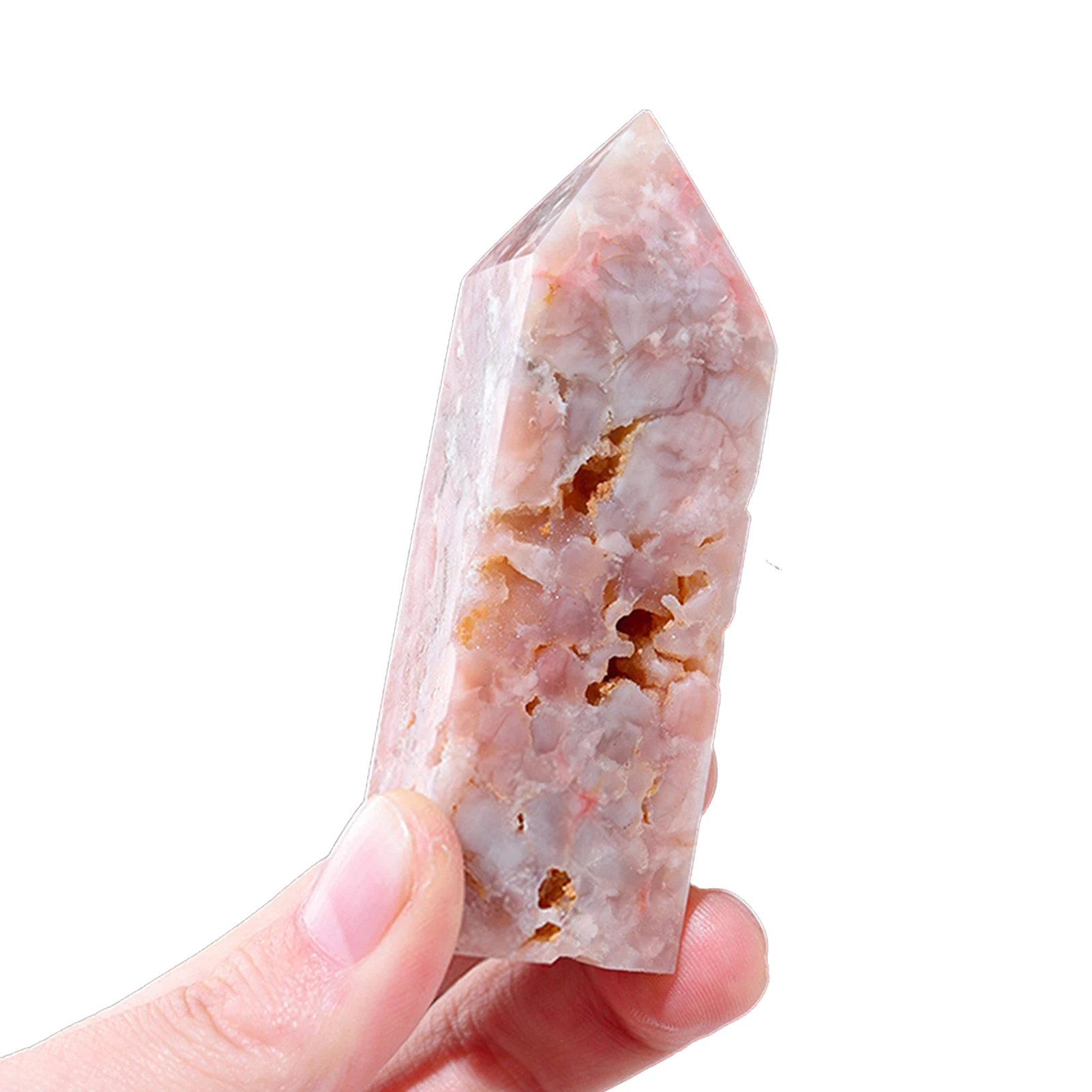 

Лечебная Хрустальная палочка из агата, одноконечная колонка из натурального лечебного кристалла, башня из агата для подарка, естественный ...