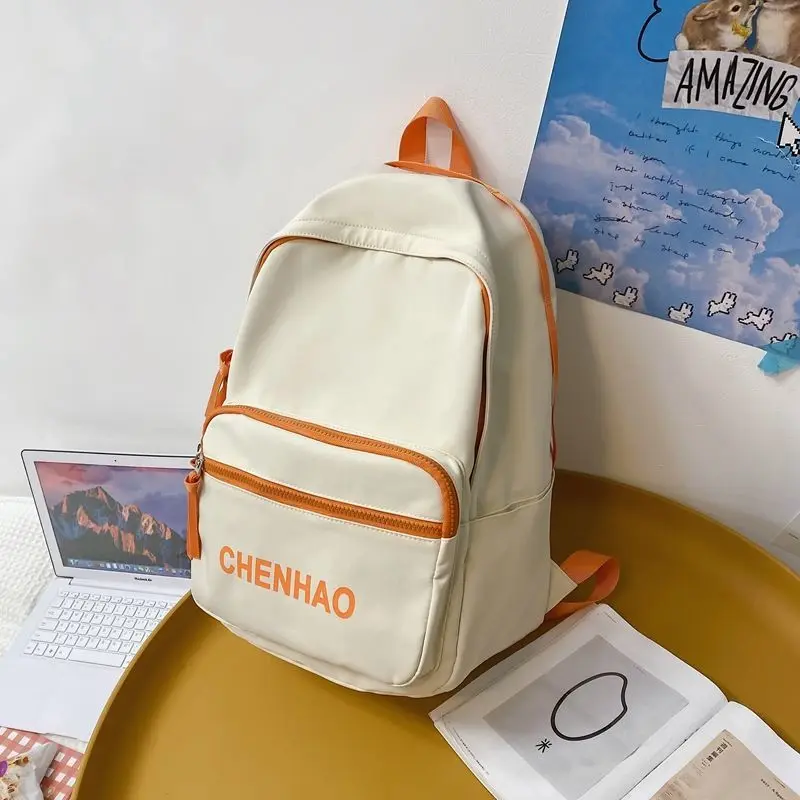 Большой Вместительный Школьный рюкзак, женская школьная сумка для девочек-подростков, Студенческая книжная сумка, нейлоновая простая повс...
