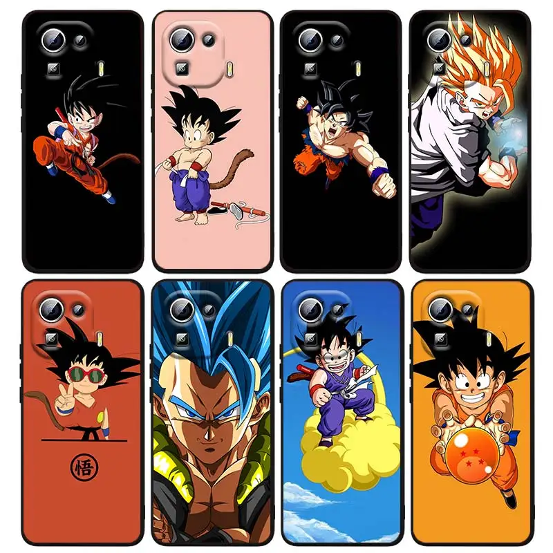 

Goku Anime Dragon Ball For Xiaomi Mi 12 12X 11T 11 11i 10i 10T 10S Note 10 9T 9 SE Lite Ultra Pro 5G Black Capa Phone Case