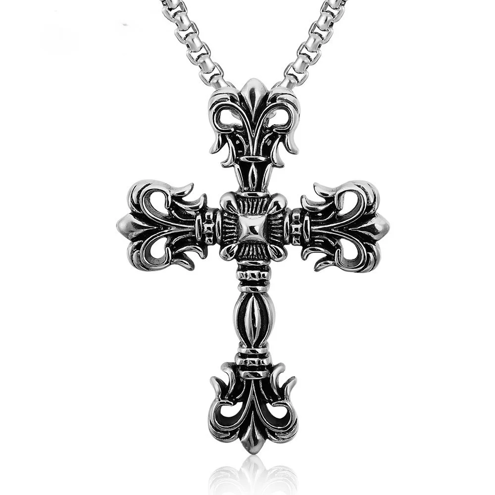

Trendy Cross Pendant For Men Punk Accessories Unique Design 316l Stainless Steel Women Jewelry Party Gift Free Shipping Items