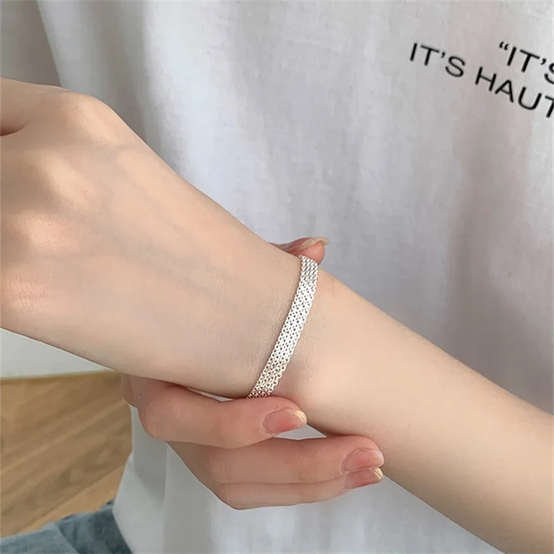 

925 Sterling Silver Bracelets for Women watch lace elegant bangle adjustable Jewelry Fashion Wedding Party Gifts Girl student