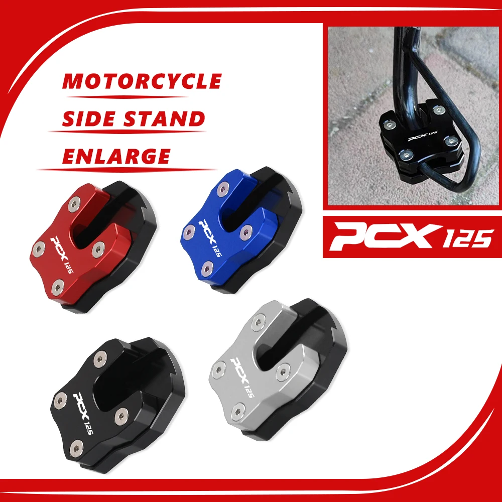 

Motorcycle For HONDA PCX125 PCX 125 2016-2023 Side Stand Pad Plate Kickstand Enlarger Support Extension 2022 2021 2020 2019 PCX