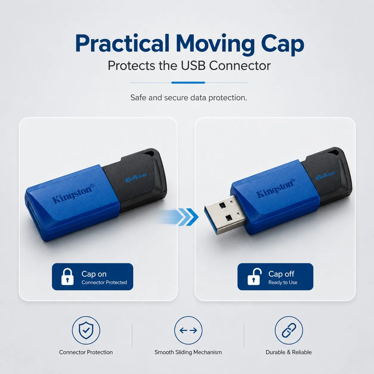 Фото USB-накопитель Kingston DTXM 3.2: флешка, флеш-диск, портативное хранилище, компьютерные аксессуары №3