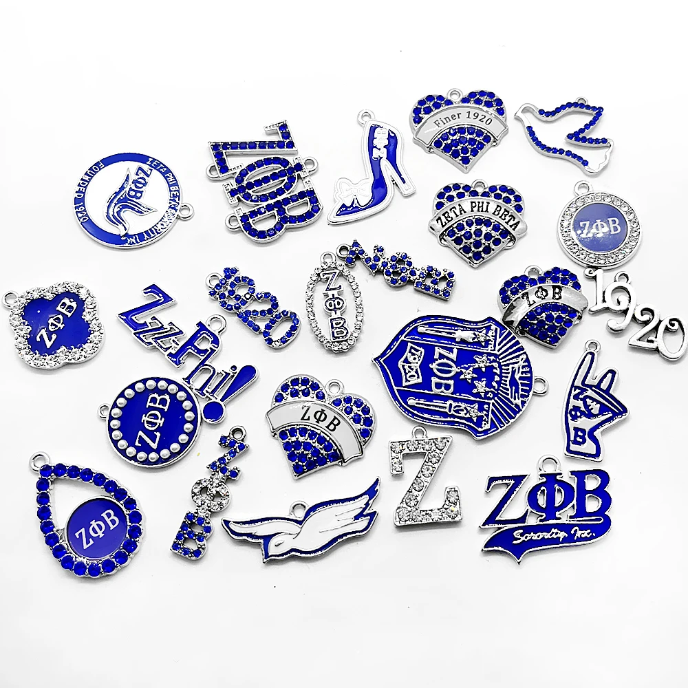 Индивидуальность женское общество Зета PHI бета-символ синяя эмаль металлический