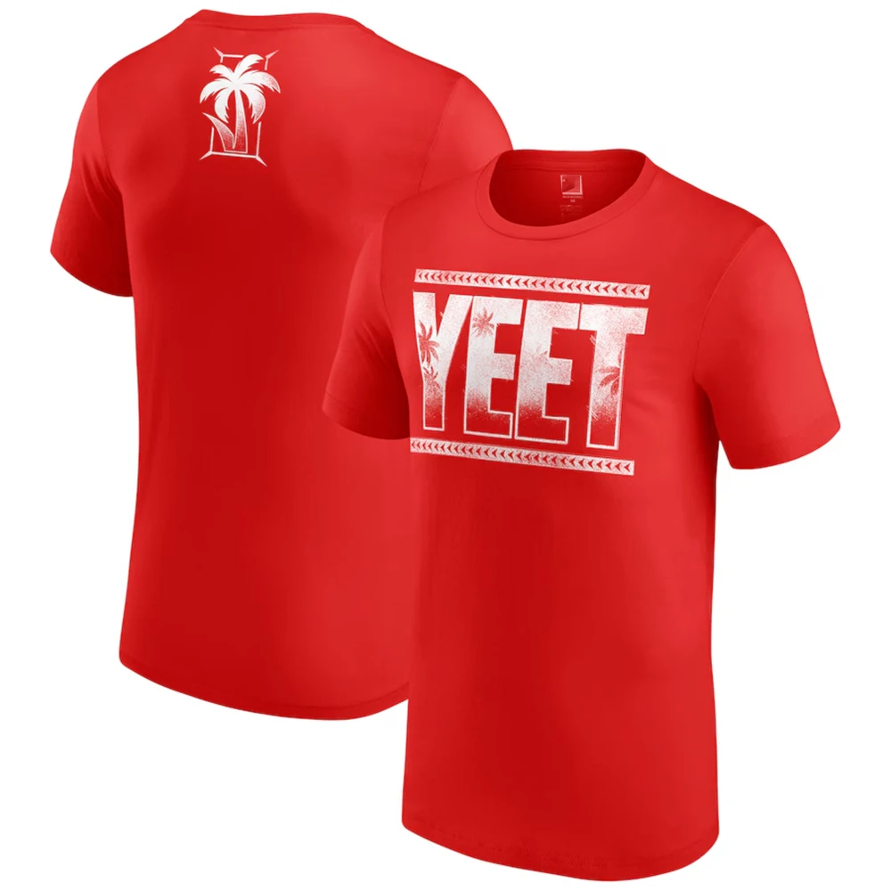 Фото Jey Uso Yeet Wrestling Спортивная футболка Мужская Лидер продаж Новые летние женские топы с короткими рукавами Рубашки для детей №4