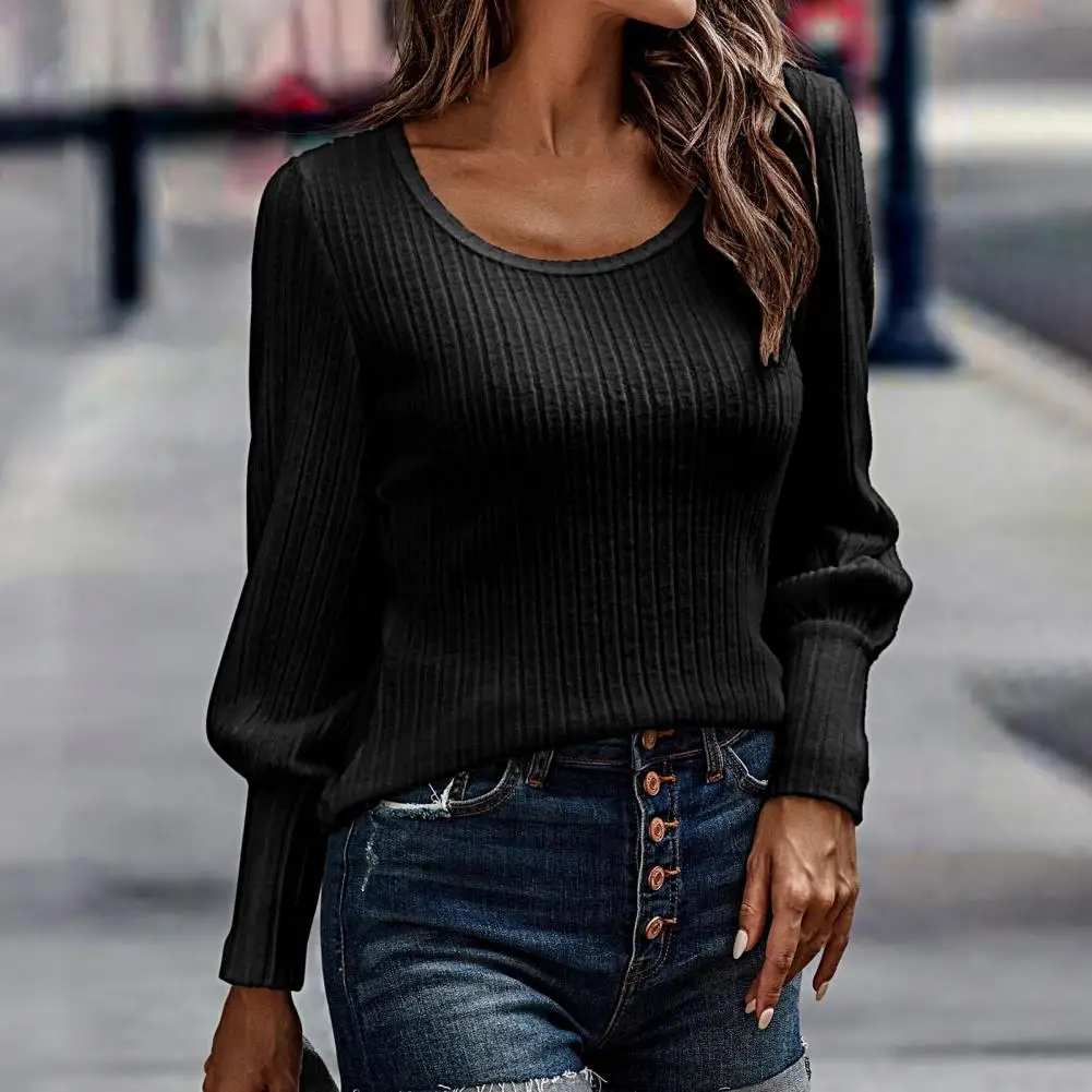 

Зимний свитер, однотонный Повседневный теплый женский свитер с рукавами-фонариками, женский свитер для повседневной носки