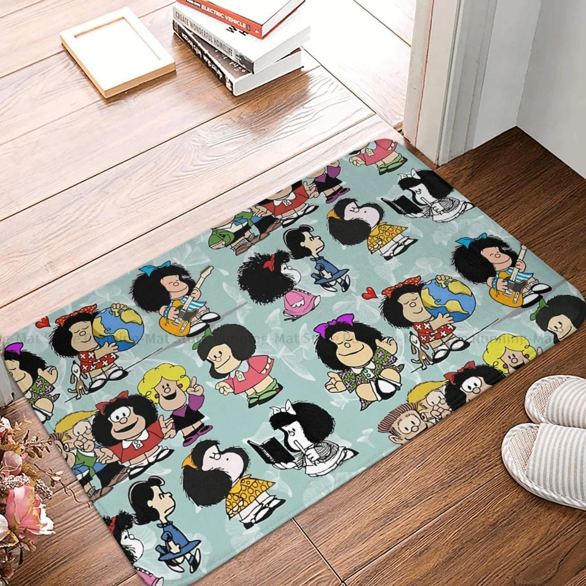 

Mafalda Miguelito Comic Kitchen Non-Slip Carpet Pattern Bedroom Mat Entrance Door Doormat Floor Decor Rug