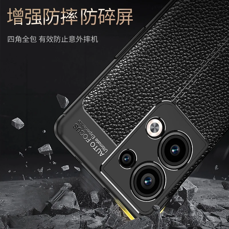 For OPPO Reno 9 Pro Plus Case For OPPO Reno 9 Pro Plus Cover Shockproof TPU Soft Leather Style Phone Coque Fundas Bumper