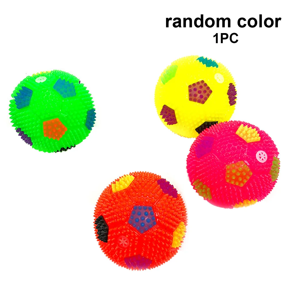 

6.5cm Portable Soccer Kid Toy Glowing Football Sports Fans Massage Led Bouncy Ball Flash Random Color Light Up Club Decoration