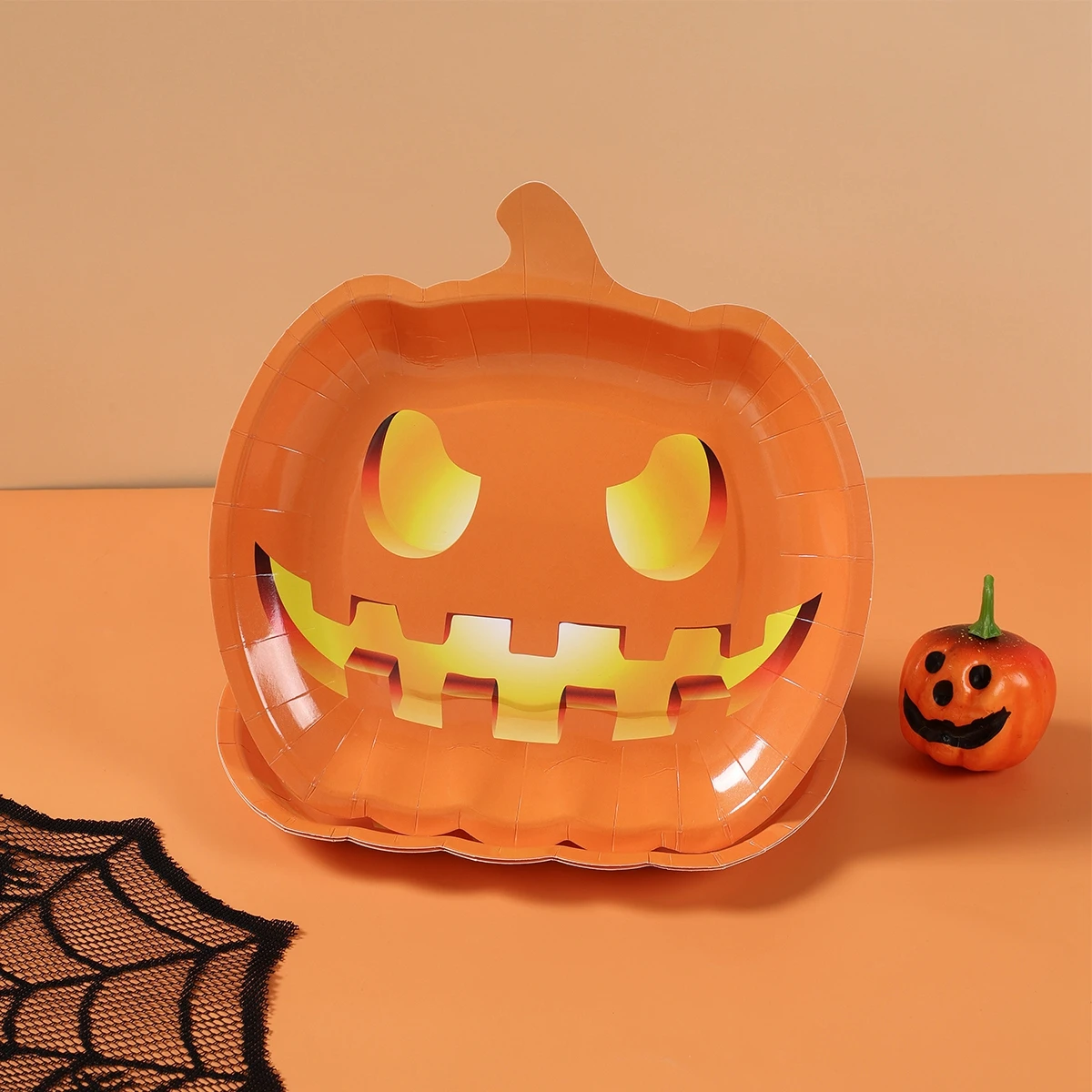 Хэллоуин Trivia: одноразовая бумажная чаша в форме тыквы для украшения вечеринок