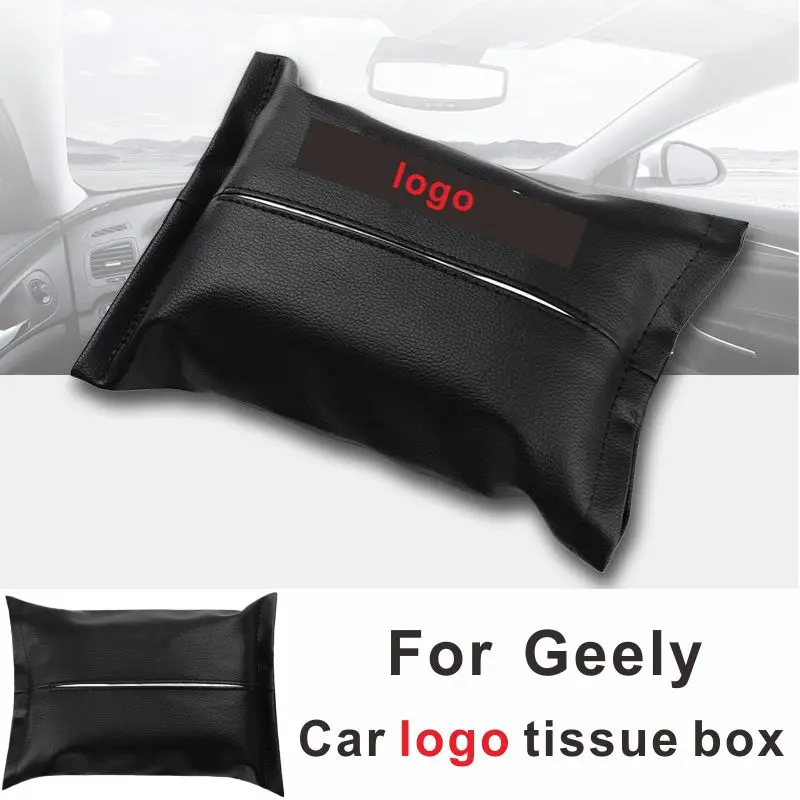 

car tissue box Emgrand GSGL/GX7 Boyue Binyue Binrui Borui napkin hanging sun visor tissue bag sleeve draw paper box For Geely