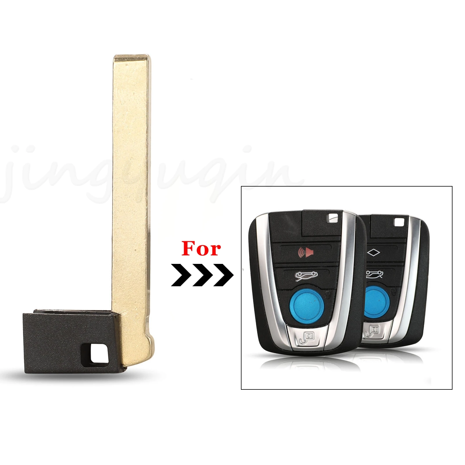 

Jingyuqin для BMW i3 i8 серии 2014 2015 2016 2017 дистанционный автомобильный смарт-ключ без ключа аварийная вставка необработанное лезвие заготовка