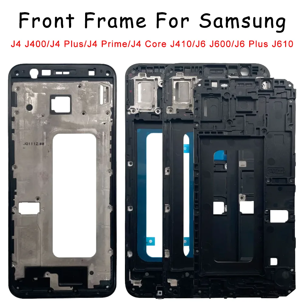 Передний корпус ЖК-дисплей рамка Корпус средняя панель для Samsung J4 Plus Prime Core J410 J400 J6