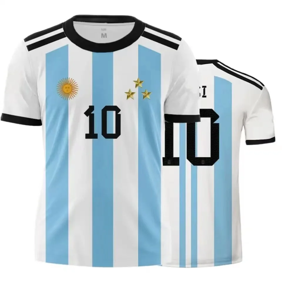 

Argentina Flag 10 Number T-shirt DIY Digital Fashion 3D Print Short Sleeve Featured T-shirt Unisex Casual Sportswear Summer Top