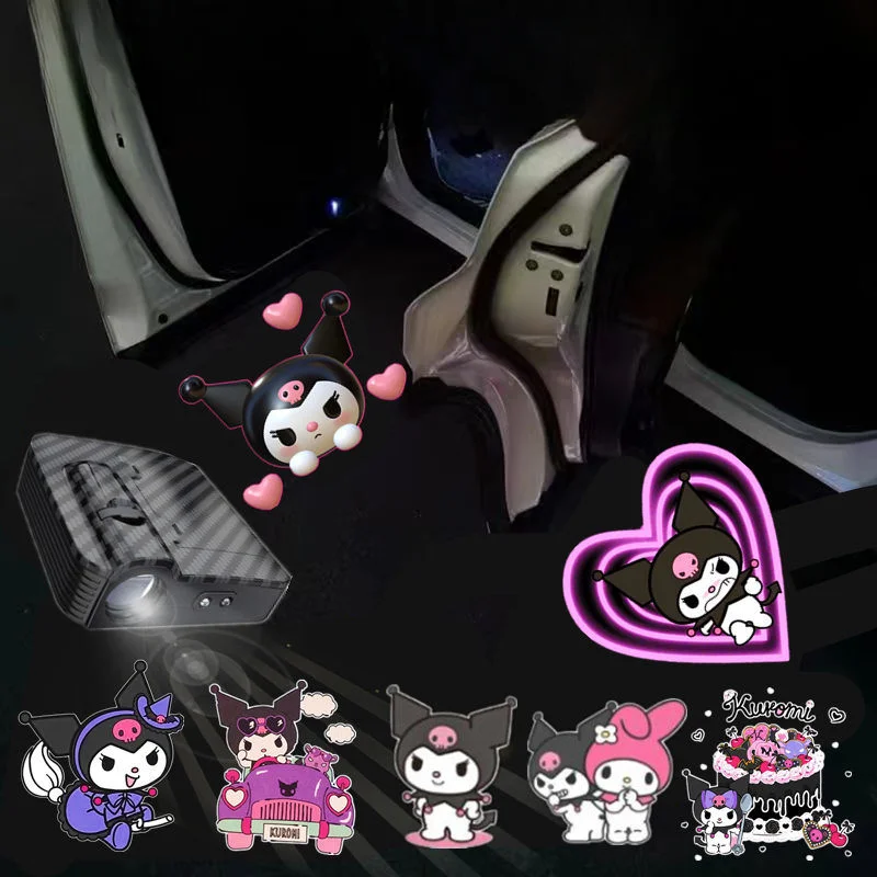 Sanrio ультра-прозрачная Напольная Лампа Kuromi проекция двери беспроводное открытие