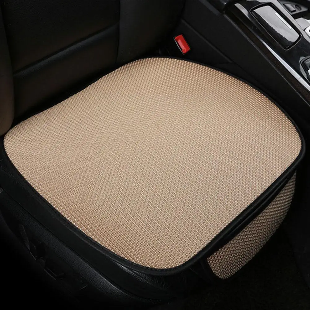 

1pc Car Cushion Protector Pad Front Pad Fit For Most Car Cover Breathable Ice Silk Four Seasons T5e9