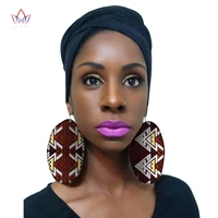 brw fabric african earrings for women drop earrings handmade ethnic oversized earrings african ankara handmade jewelry wyb280