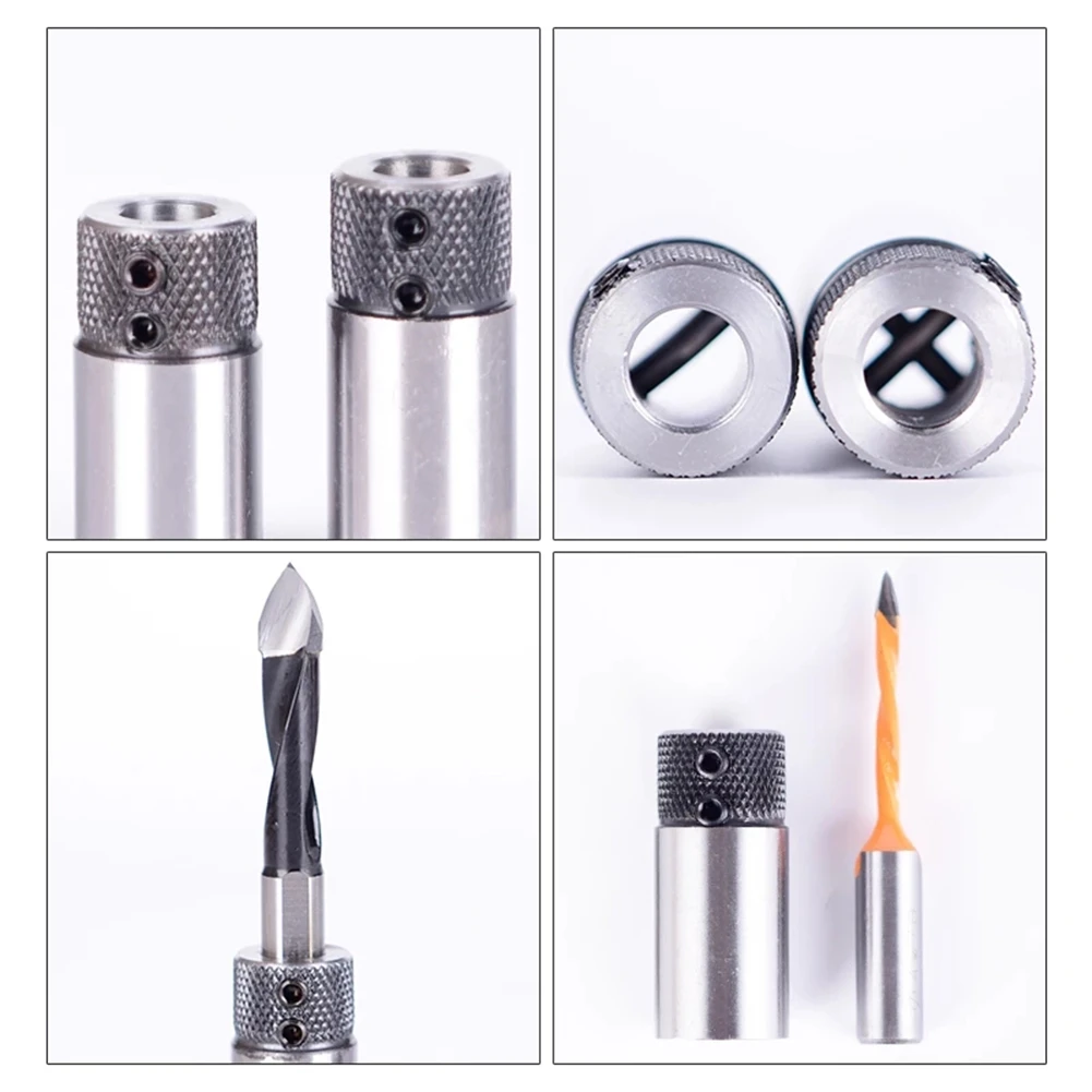 

1PC Woodworking Drill Row Cross Sleeve Clamp Drill Base Drilling Rig Collet Chuck 20x40L/20x45L Wood Collet Chuck