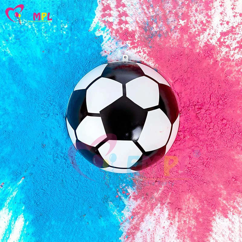 

Gender Reveal Exploding Powder Soccer Ball with Blue Pink Powder Sequins Kit Baby Boys Girls Ultimate Party Decorations Supplies