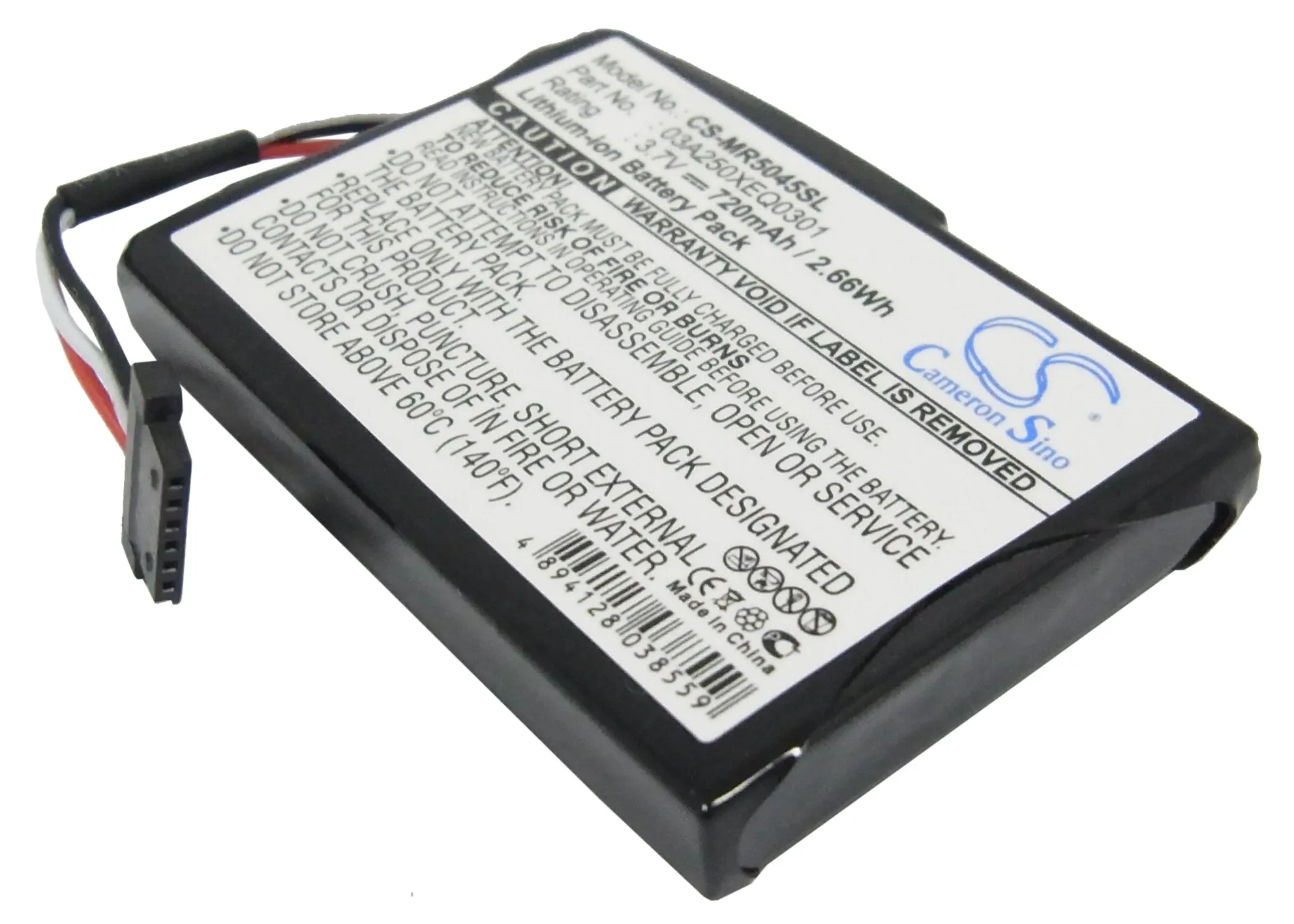 

Батарея CameronSino для Magellan RoadMate 5045 RoadMate 5045-LM RoadMate 5045LM 720mAh 03A250XEQ0301