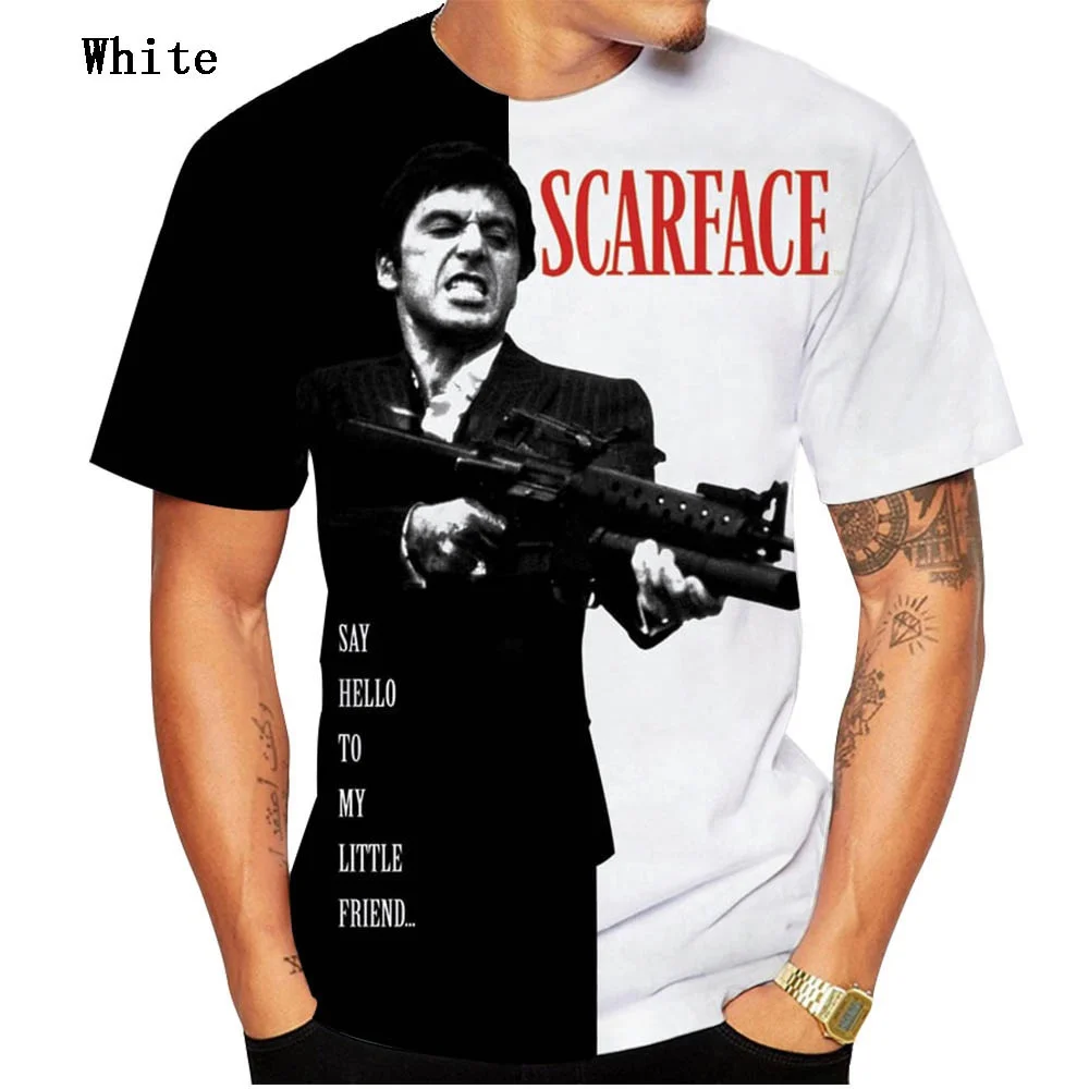 Hot Movie Scarfaces 3D Print T-shirt Men Women Summer Casual Cool Short Sleeve Top