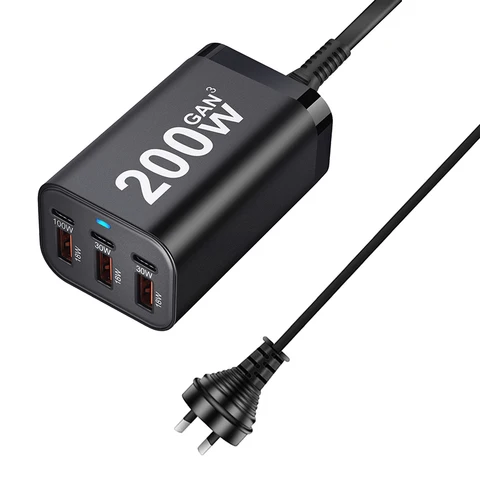 Luxmoc 200 Вт GaN Быстрое зарядное устройство USB Type-C 100 Вт 30 Вт 18 Вт PD Быстрая зарядка для мобильных телефонов Apple Планшетные компьютеры