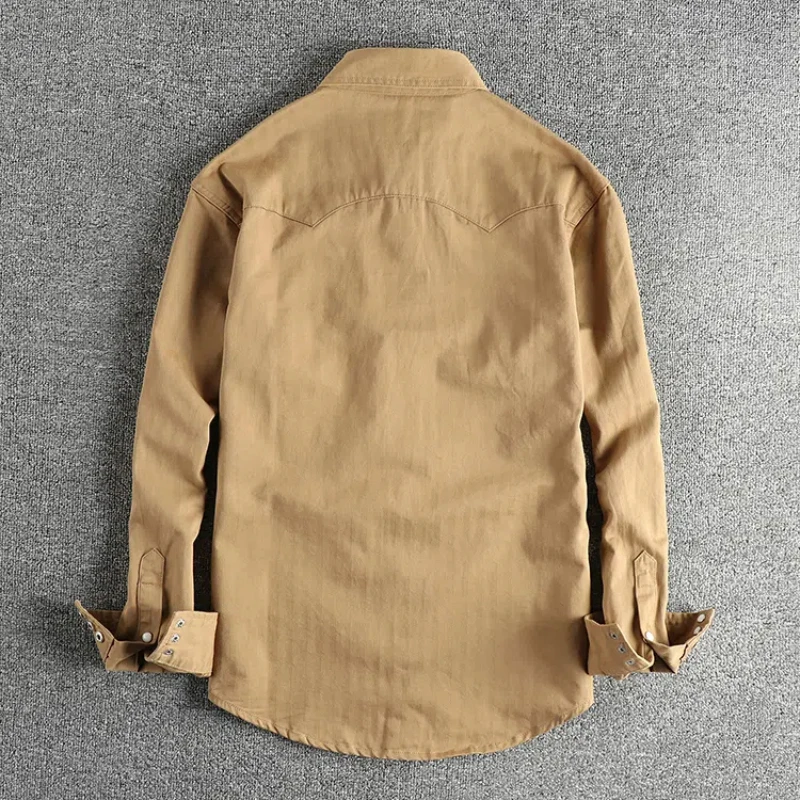 Винтажная хлопковая мужская рубашка