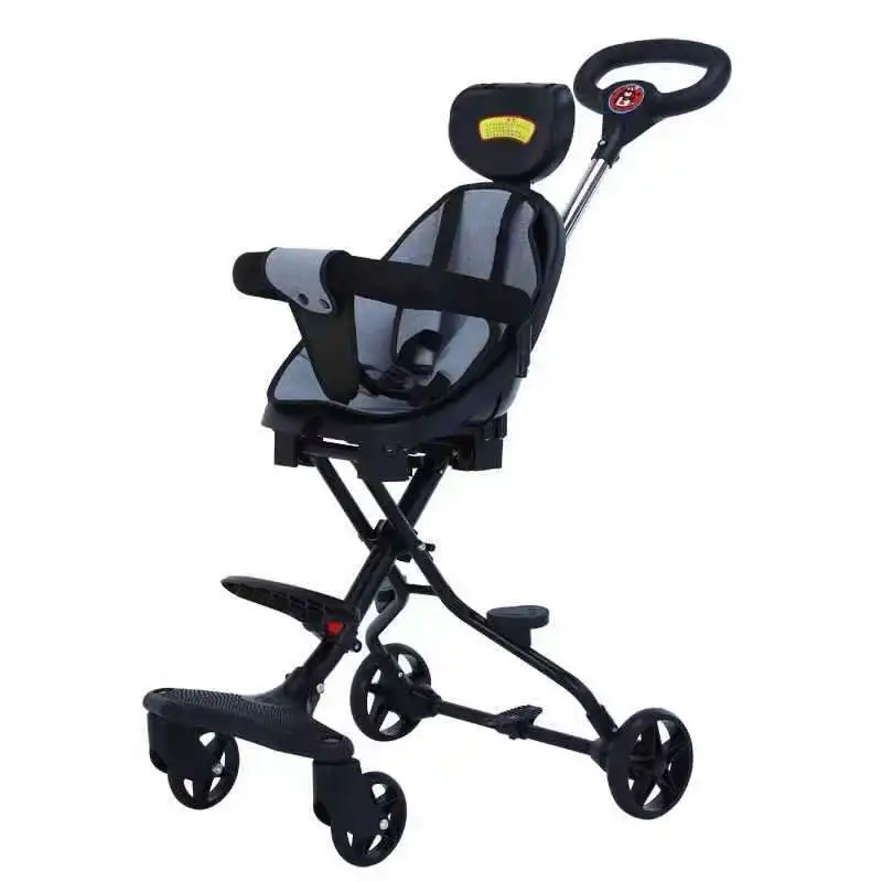Walking Baby Artifact Infant Trolley Light Foldable High-view Two-way Children's Four-wheeler 1-6 Years Old Stroller