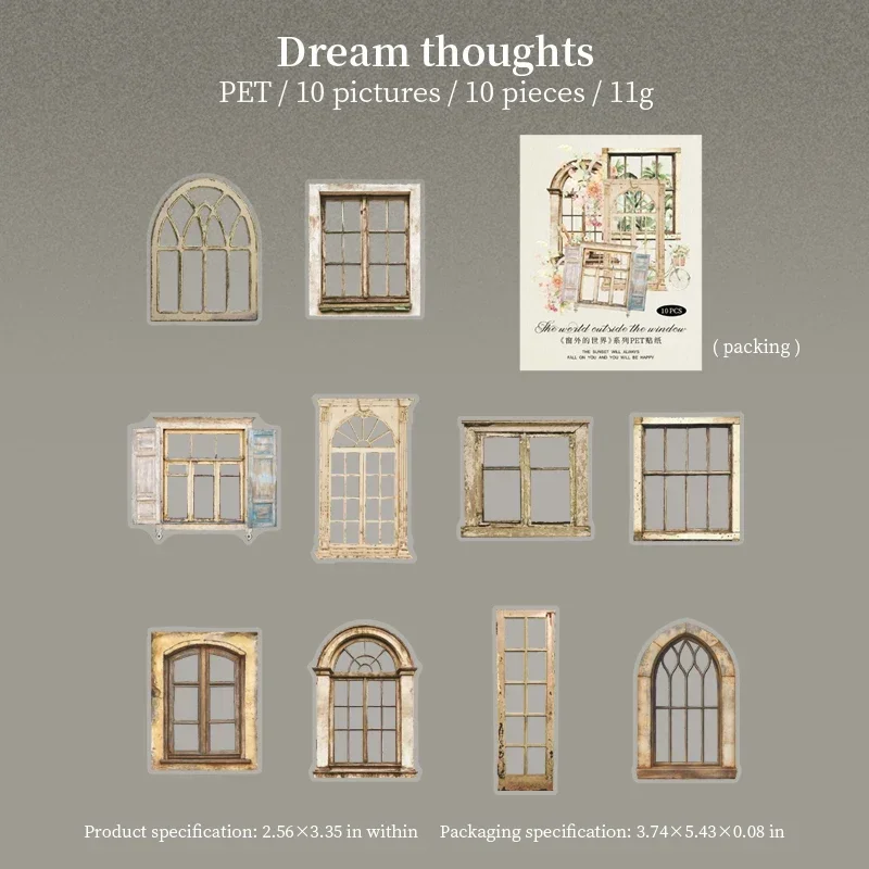 

JIANWU мир снаружи окна серии винтажный материал для ландшафтного дизайна коллаж наклейка для домашних животных креативный DIY журнал канцелярские принадлежности