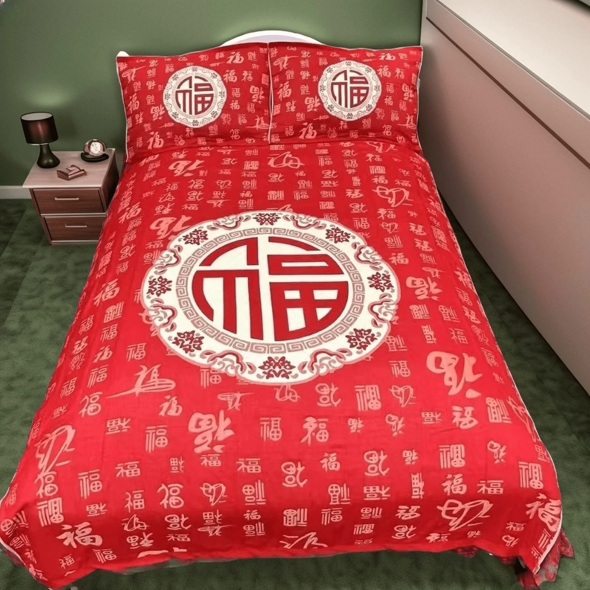 Красное одеяло Baifu Покрывало Полотенце Одеяло Жаккардовое многослойное марлевое