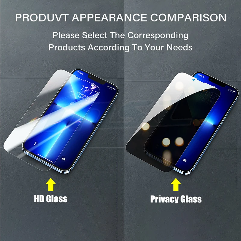 Фото Yoovos Защита экрана для IPhone 12 13 Mini 7 8 Plus Max закаленное стекло для IPhone XS Max XR X 6S SE 11 14Pro Max Plus №2