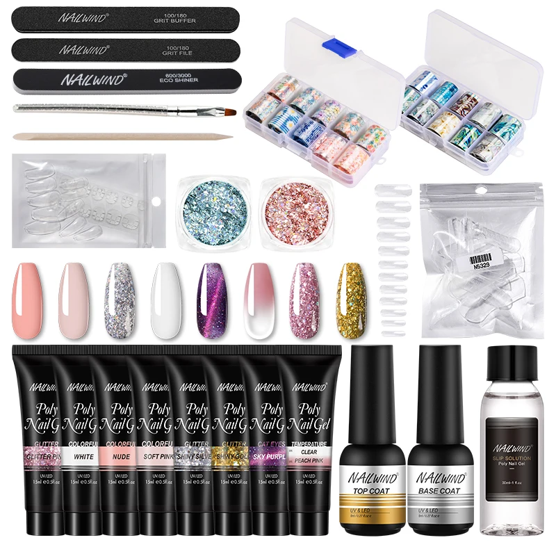 

NAILWIND Gel Nail Polish Set Semi Permanent UV Varnish Manicure Kit For Gel Extension Led Esmatles With Lamp Arcylic Nail Tools