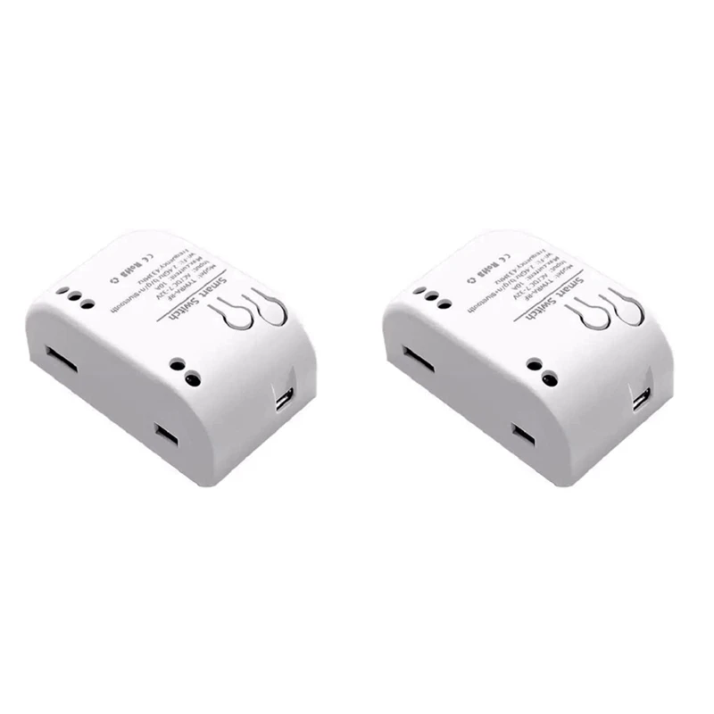 

2X 1CH RF Smart Switch 7-32V AC DC WIFI Tuya Remote Control 433 Light Switch 10A Rele Relay Self-Locking Interlock