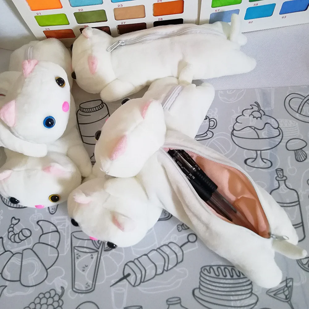 

Милый дневной органайзер для хранения канцелярских принадлежностей, плюшевая кукла, имитация золотистого ретривера чихуахуа, карандаш, че...