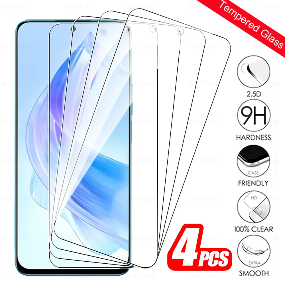 4 шт. закаленное стекло Honor 90Lite 9H для 90 Lite 70 200 Smart X8a X7a X6a X8b X7b 5G X6b X5b Plus X7c 4G Защитная